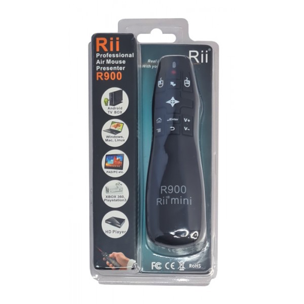 RIITEK τηλεχειριστήριο παρουσιάσεων Mini R900 με laser & air mouse
