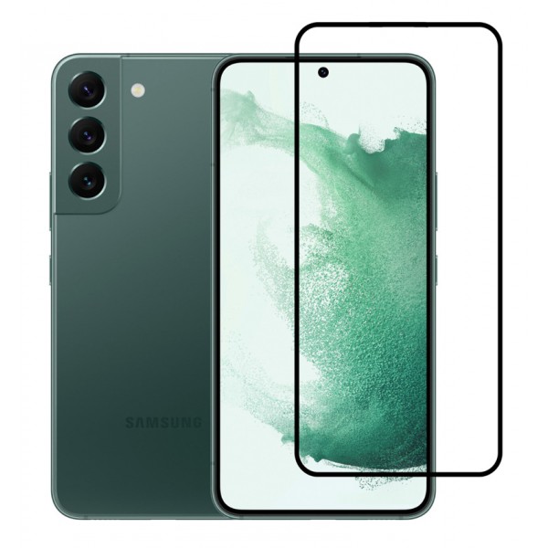 POWERTECH tempered glass 3D TGC-0551, full glue, Samsung S22+ 5G, μαύρο - Tempered Glass