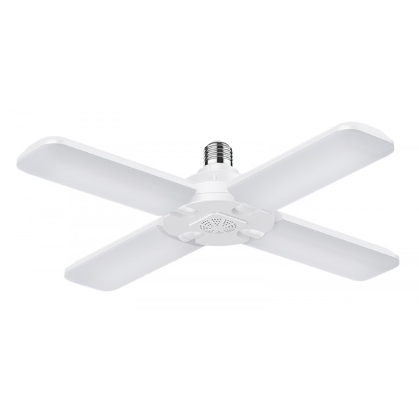 POWERTECH LED λάμπα E27-018, 4x αναδιπλούμενα πτερύγια, 52W, 4000K, E27 - Powertech