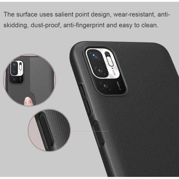 NILLKIN θήκη Super Frosted Shield για Xiaomi Note 11 5G/M4 Pro 5G, μαύρη - NILLKIN
