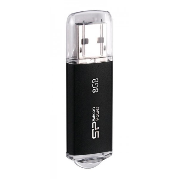 SILICON POWER USB Flash Drive Ultima II-I, 8GB, USB 2.0, μαύρο - USB Flash Drives
