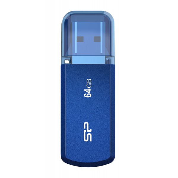 SILICON POWER USB Flash Drive Helios 202, 64GB, USB 3.2, μπλε - USB Flash Drives