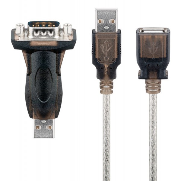 GOOBAY αντάπτορας/καλώδιο USB σε RS-232 93128, 1 Mbit/s, 1.5m, διάφανο - GOOBAY