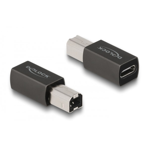 DELOCK αντάπτορας USB-C θηλυκό σε USB Type-B αρσενικό 65839, γκρι - DeLock