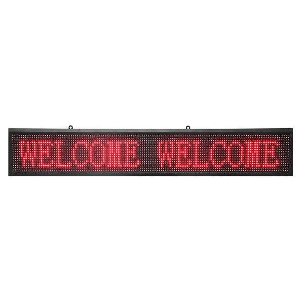 Πινακίδα LED κυλιόμενων μηνυμάτων LED105025, WiFi 105x25cm IP65, κόκκινο - Πινακίδες LED
