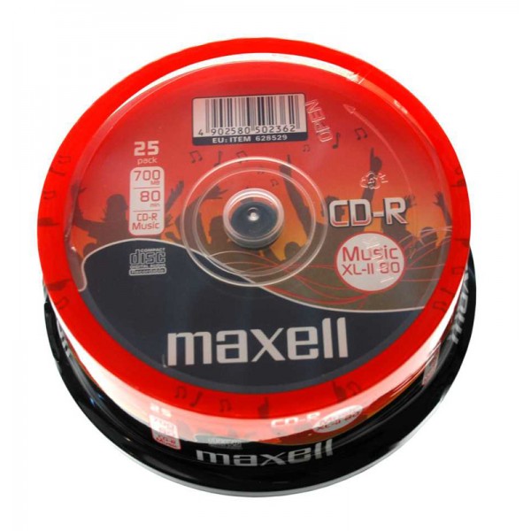 MAXELL CD-R music XL-II 80min/700MB, cake box 25τμχ - Οπτικά Μέσα (CD/DVD κ.α)