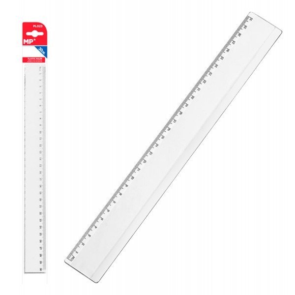 MP πλαστικός χάρακας PL023, 30cm, διάφανος - Αναλώσιμα - Είδη Γραφείου