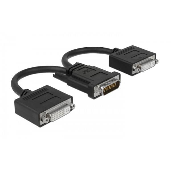 DELOCK αντάπτορας DMS-59 σε 2x DVI 65281, 20cm, μαύρος - DeLock