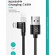 USAMS καλώδιο Lightning σε USB US-SJ476, περιστρεφόμενο, 2.1A, 1m, μαύρο
