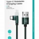 USAMS καλώδιο USB-C σε USB SJ477, περιστρεφόμενο βύσμα, 2A, 1m, πράσινο