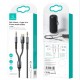 USAMS καλώδιο ήχου 3.5mm σε USB-C & 3.5mm US-SJ555, 1.2m, μαύρο