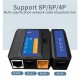 ORICO tester καλωδίων TXJ004, δικτύου 4P/8P & τηλεφώνου 2P/4P/6P