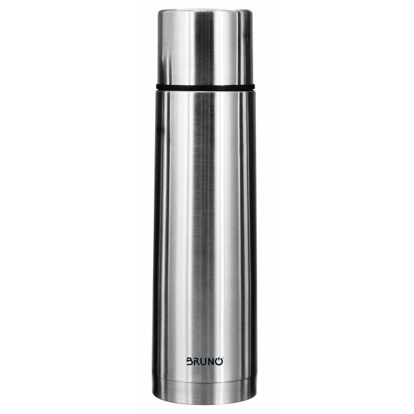 BRUNO θερμός BRN-0069, με καπάκι-κύπελλο, anti-slip, 1000ml, ασημί - BRUNO