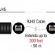 DELOCK audio extender 87858 3.5mm σε 3.5mm, μέσω καλωδίου RJ45, έως 50m