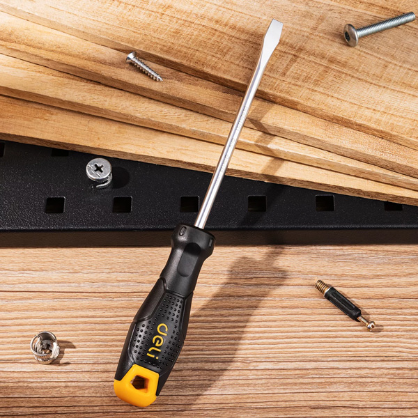 DELI ίσιο κατσαβίδι DL6261251 αντιολισθητική λαβή, μαγνητικό, 6mm, 125mm - DELI