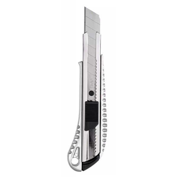 DELI μεταλλικό κοπίδι με ασφάλεια DL4255, 18mm, ασημί - DELI