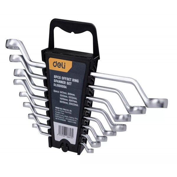 DELI σετ πολύγωνα κλειδιά DL150008A, 6x7-20x22mm, 8τμχ - DELI