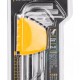 DELI σετ κλειδιά Allen DL3088 με μακρύ βραχίονα, 1.5-10mm, Cr-V, 9τμχ