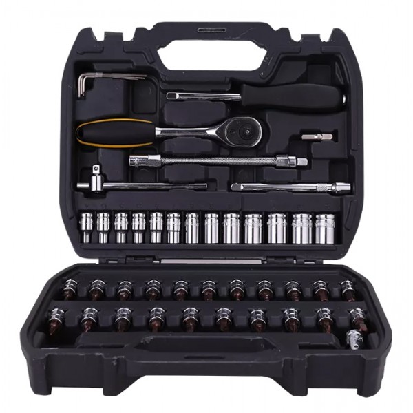 DELI σετ εργαλείων DL1046, με θήκη, 1/4", Cr-V, 46τμχ - DELI