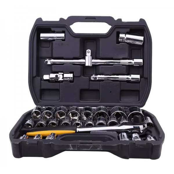 DELI σετ καστάνια με καρυδάκια DL1032, με θήκη, 1/2", Cr-V, 32τμχ - DELI