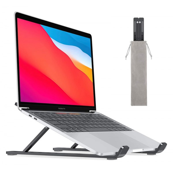 CABLETIME μεταλλική βάση laptop CT-LS01-AB, 15.6", ρυθμιζόμενη, μαύρη - Βάσεις, Ψύξη & Αξεσουάρ