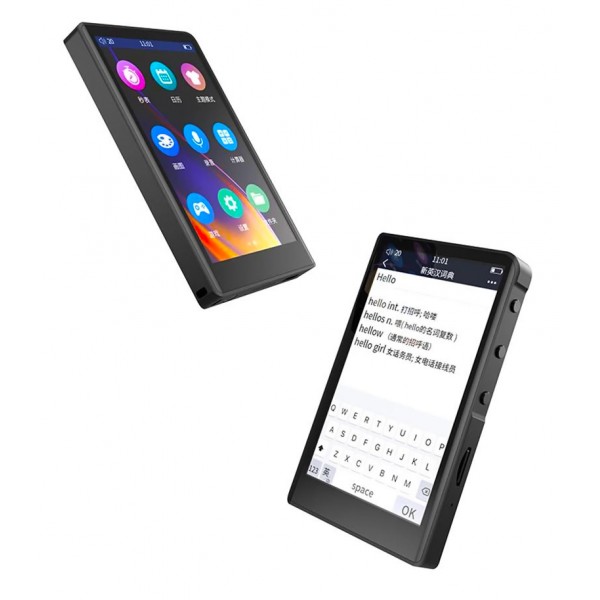 RUIZU MP3 player Η9 με οθόνη αφής 3.8", 16GB, BT, 1000mAh, μαύρο - MP3 - MP4 Players