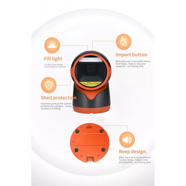 WINSON barcode scanner 1D & 2D WAI-5780, ενσύρματη σύνδεση USB, μαύρο WINSON barcode scanner 1D & 2D WAI-5780, ενσύρματη σύνδεση USB, μαύρο