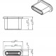 DELOCK κάλυμμα προστασίας για θύρα USB-C 64014, μαύρο, 10τμχ