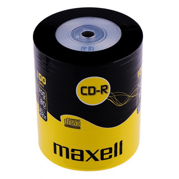 MAXELL CD-R 624037, 700ΜΒ, 80min, 52x speed, spindle pack 100τμχ - Οπτικά Μέσα (CD/DVD κ.α)