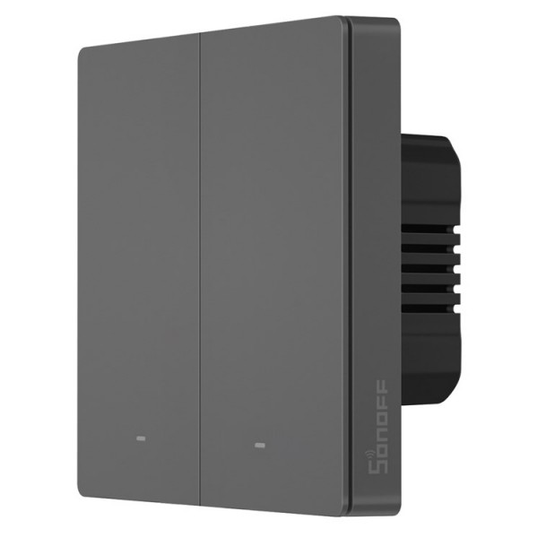 SONOFF smart διακόπτης M5-2C-86, διπλός, WiFi, γκρι - SONOFF