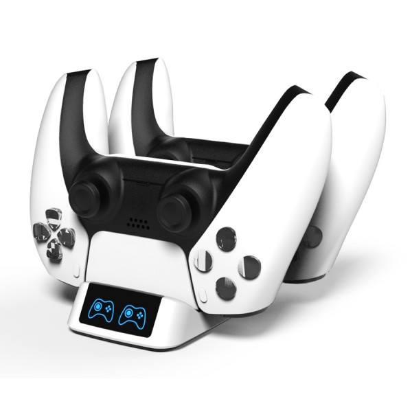 ROAR βάση φόρτισης gamepad RR-0019 για 2x PS5 DualSense, λευκή - Gamepad