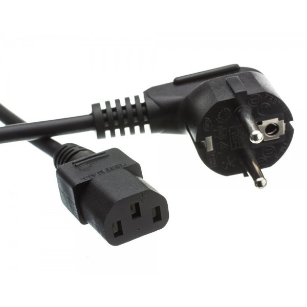 POWERTECH καλώδιο τροφοδοσίας CAB-P028, 3x 0.50mm, 1.5m, μαύρο, 10τμχ - Τροφοδοσία
