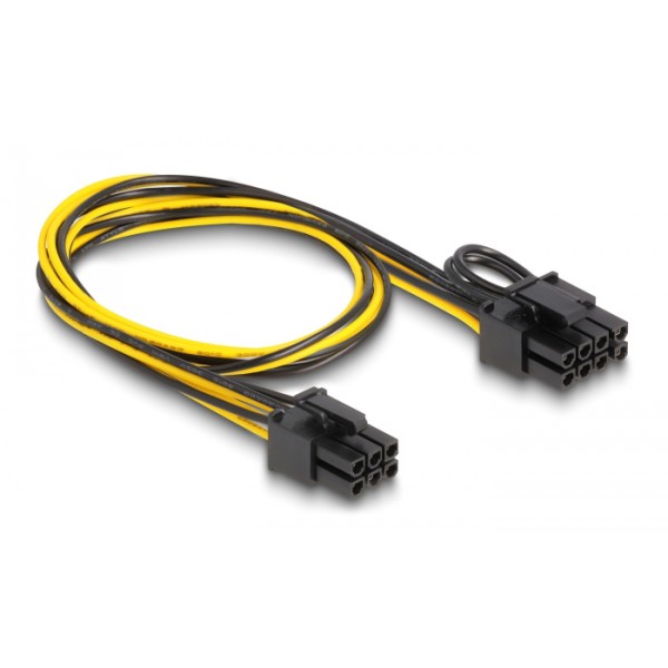 DELOCK καλώδιο PCI Express 6pin σε PCI Express 6+2 pin 83004, 50cm - Εσωτερικά PC