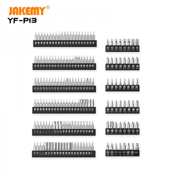 JAKEMY σετ εργαλείων YF-P13 επαγγελματικών προδιαγραφών, 201τμχ - Κατσαβίδια