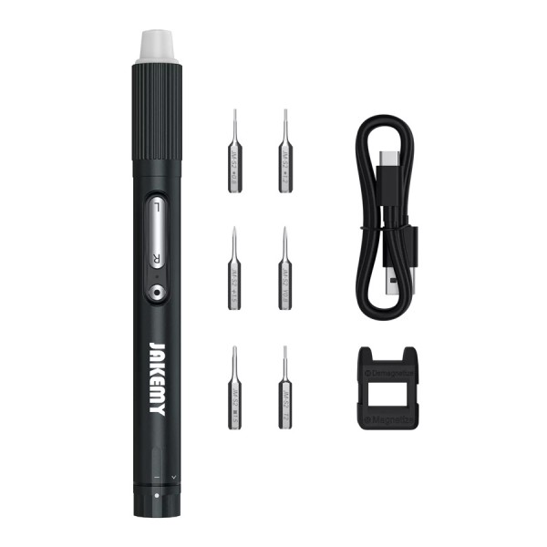 JAKEMY ηλεκτρικό κατσαβίδι JM-Y05 με LED φακό, 3 λειτουργίες, 6 μύτες - Κατσαβίδια