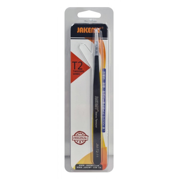 JAKEMY τσιμπίδα JM-T2-11, ανοξείδωτη, SUS304, 140mm, ίσια - Jakemy