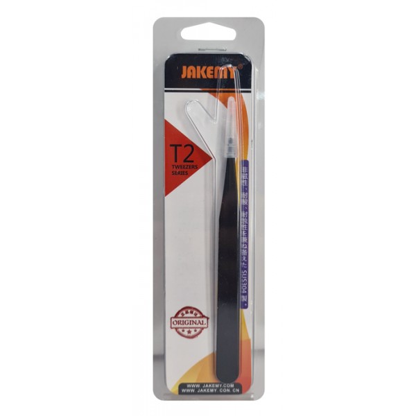 JAKEMY τσιμπίδα JM-T2-12, ανοξείδωτη, SUS304, 123mm, ίσια - Jakemy