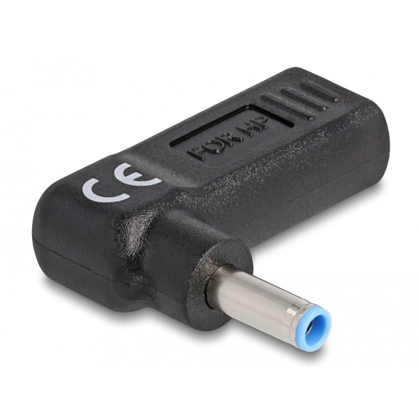 DELOCK αντάπτορας τροφοδοσίας 60004, USB-C σε HP 4.5x3mm, 90°, μαύρος - Σύγκριση Προϊόντων