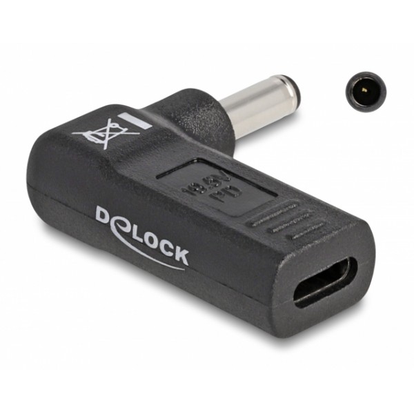 DELOCK αντάπτορας τροφοδοσίας 60007, USB-C σε Dell 4.5x3mm, 90°, μαύρος - Σύγκριση Προϊόντων