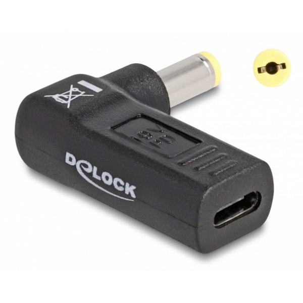 DELOCK αντάπτορας τροφοδοσίας 60009 USB-C σε Acer 5.5x1.7mm, 90°, μαύρος - Σύγκριση Προϊόντων