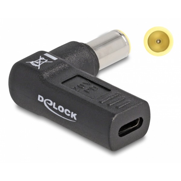 DELOCK αντάπτορας τροφοδοσίας 60012, USB-C σε IBM 7.9x5.5mm, 90°, μαύρος - Σύγκριση Προϊόντων