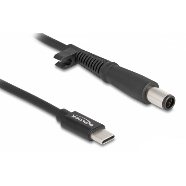DELOCK καλώδιο τροφοδοσίας 87972, USB-C σε HP 7.4x5.0mm, 1.5m, μαύρο - DeLock