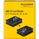 DELOCK card reader 91007 για Micro SD/SD/CF/MS/xD/M2, μαύρο