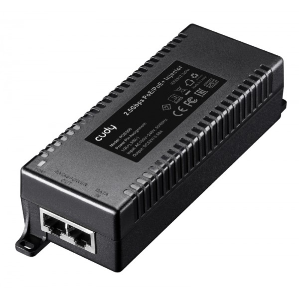 CUDY 2.5Gbps PoE+/PoE injector POE500, 30W - CUDY