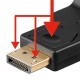 GOOBAY αντάπτορας DisplayPort σε VGA 63489, gold-plated, μαύρος