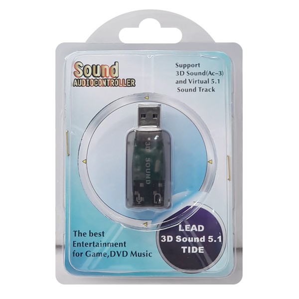 POWERTECH κάρτα ήχου USB CAB-U036, 5.1CH, έξοδος μικροφώνου & ακουστικού - Νέα & Ref PC