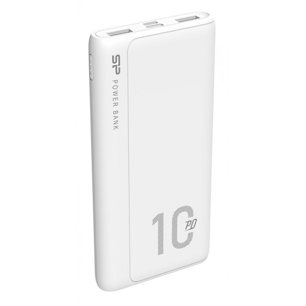 SILICON POWER power bank QP15, 10000mAh, 2x USB & USB Type-C, 3A, λευκό - Power Bank
