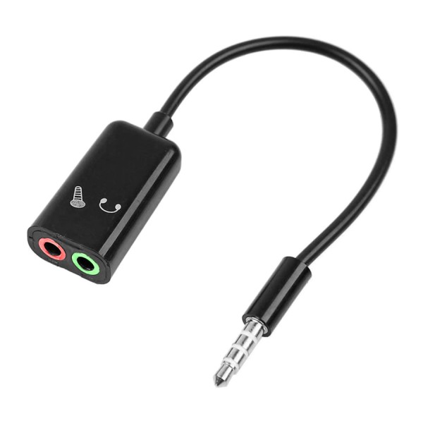 POWERTECH καλώδιο 3.5mm σε 2x 3.5mm CAB-J029, 0.20m, μαύρο - Powertech