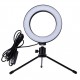 Φωτιστικό δαχτυλίδι LED ZD67B με μίνι τρίποδα, Φ 16cm, 12W