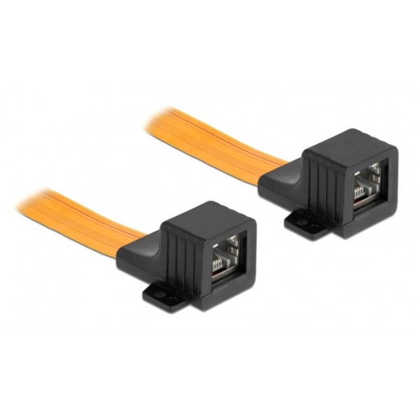 POWERTECH καλώδιο RJ45 θηλυκό CAB-W047, Cat 6 U/UTP, 30cm, κίτρινο - Δίκτυο